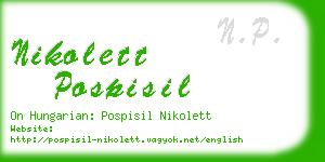 nikolett pospisil business card